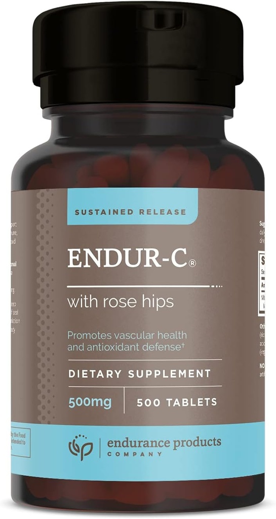ENDUR-C com Rose Hips Mantido Liberação Vitamina C 500mg 500 Tabs