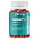 Gummies probióticas para suporte digestivo e saúde da gut - 1 bilhão UFC Bacillus Coagulans - 60 contagem - prateleira estável, não-GMO, sem glúten, e vegetariano - 2 meses de fornecimento, sabor de Berry misto