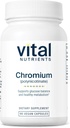 Nutrientes Vital Chromium Polinicotinato 200mcg Suplementos de Chromium para gordura saudável e carboidrato Metabolismo de colesterol Suplemento de manutenção de colesterol Glúten, Lacticínios, Soja Grátis Não-GMO 90 Cápsulas