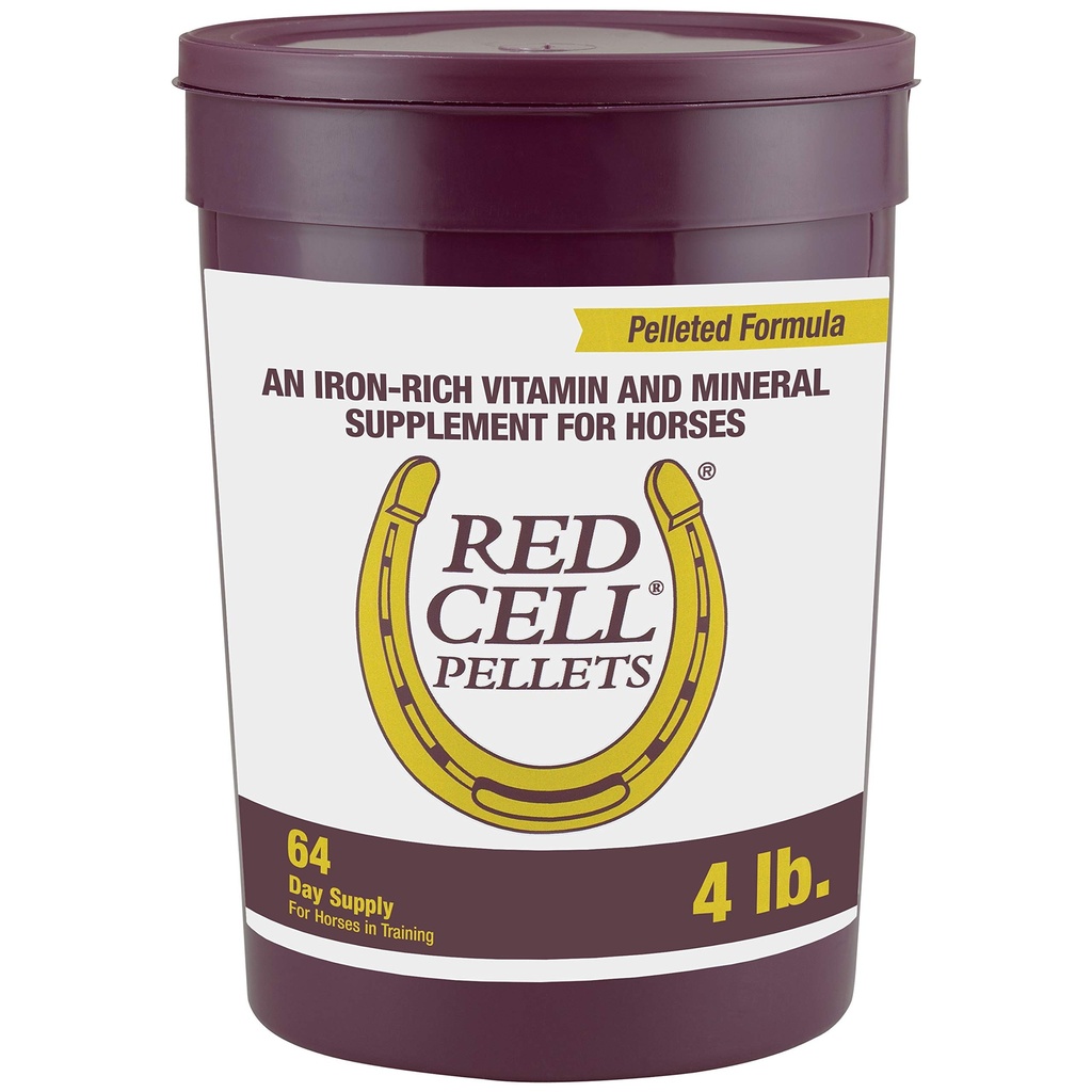Farnam Horse Health Red Cell Pellets, Suplemento Mineral de Vitamina Ferro para Cavalos, Ajuda a Preencher Gaps Nutricionais Importantes na Dieta de Cavalo, 4 lbs., 64 dias de fornecimento