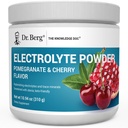 Dr. Berg Zero Sugar Hydration Keto Electrolyte Powder - Melhorado w / 1000 mg de Potássio e Sal de Himalaia rosa real (não sal de mesa) - Romã e Cherry Hydration Drink Supplement - 50 Servings