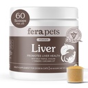 Fera Pets Suplemento de fígado para cães e gatos com cardo de leite, colina e açafrão - Botânicas Orgânicas - Melhora a função do fígado, imunidade, desintoxicação e função metabólica - Pó - 60 Scoops