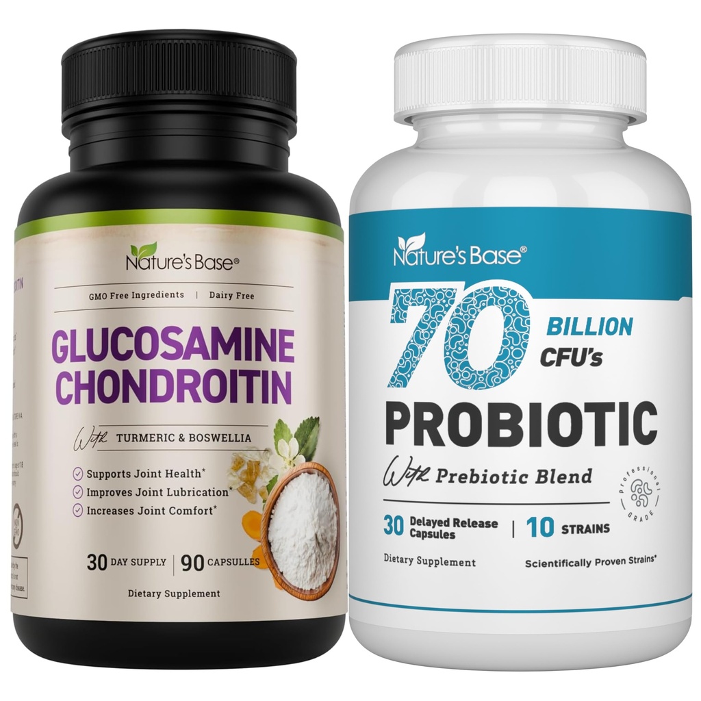 Base da Natureza Glucosamina Condroitina + Probióticos 70 bilhões de UFC