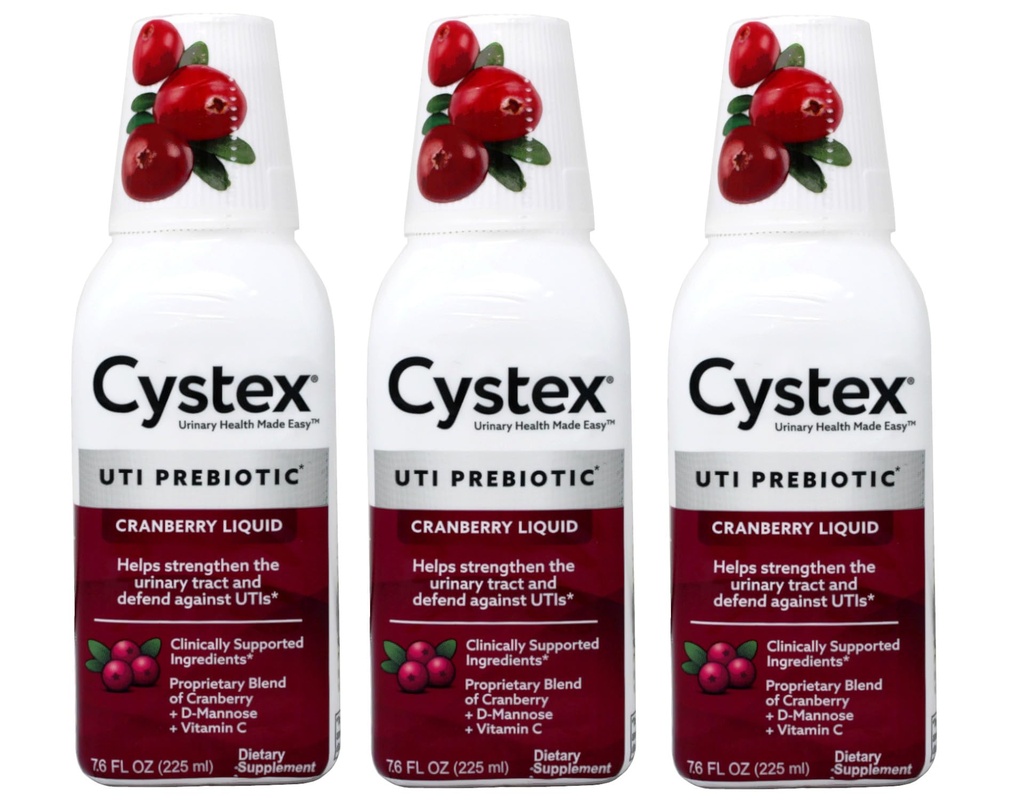 Cystex Manutenção de saúde urinária Cranberry 7.6 Fl Oz (Pacote de 3)