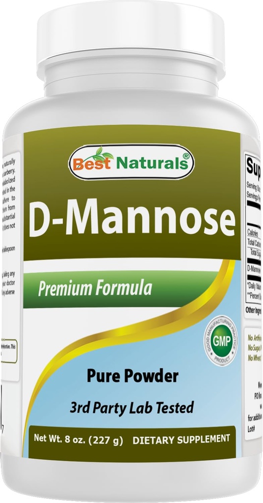 Melhor Naturals D-Mannose Pure Powder - Urinary Tract Cleanse Suplemento - 8 OZ