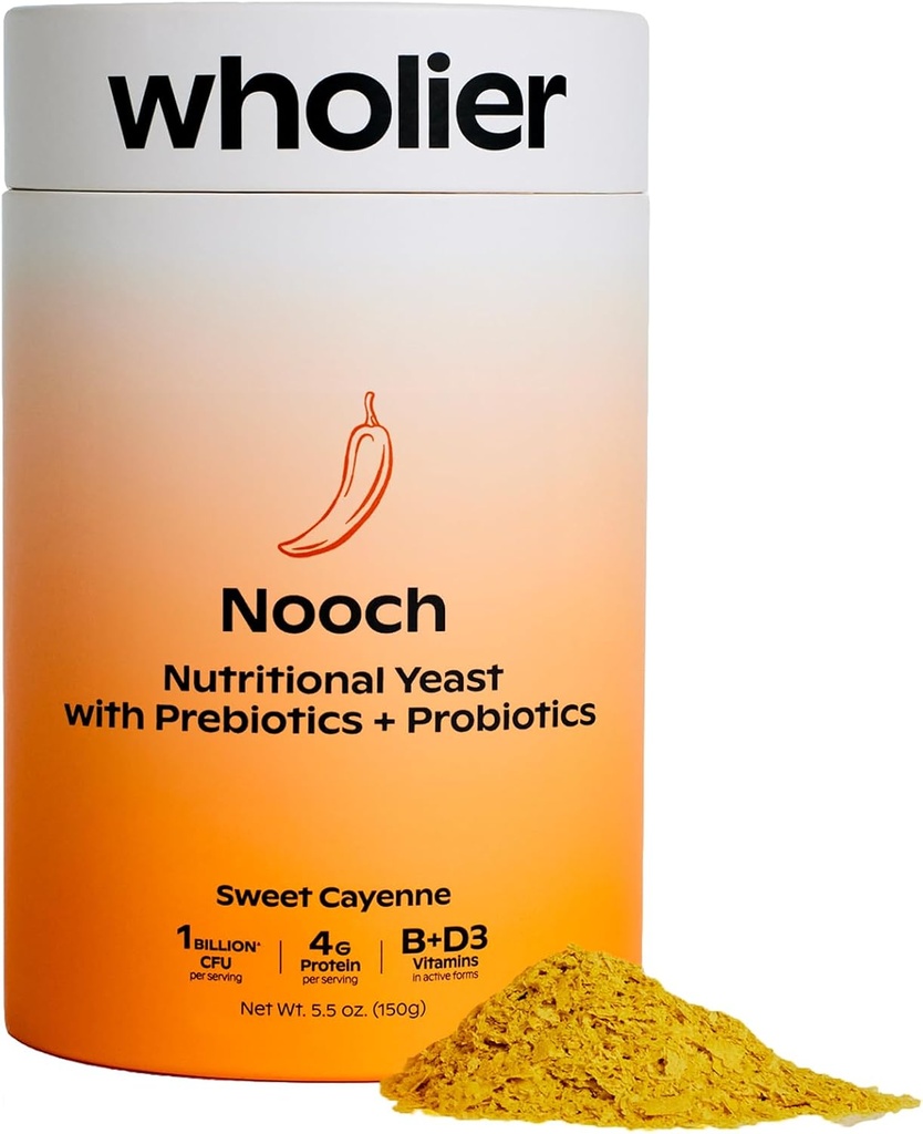 Flocos de Levedura Nutricional com Prebióticos & Probióticos para Gut Health. Metilcobalamina Vitamina B12 & Vitamina D3. Vegan Cheesy Seasoning. (5.3 oz.) (BBQ Flavor)