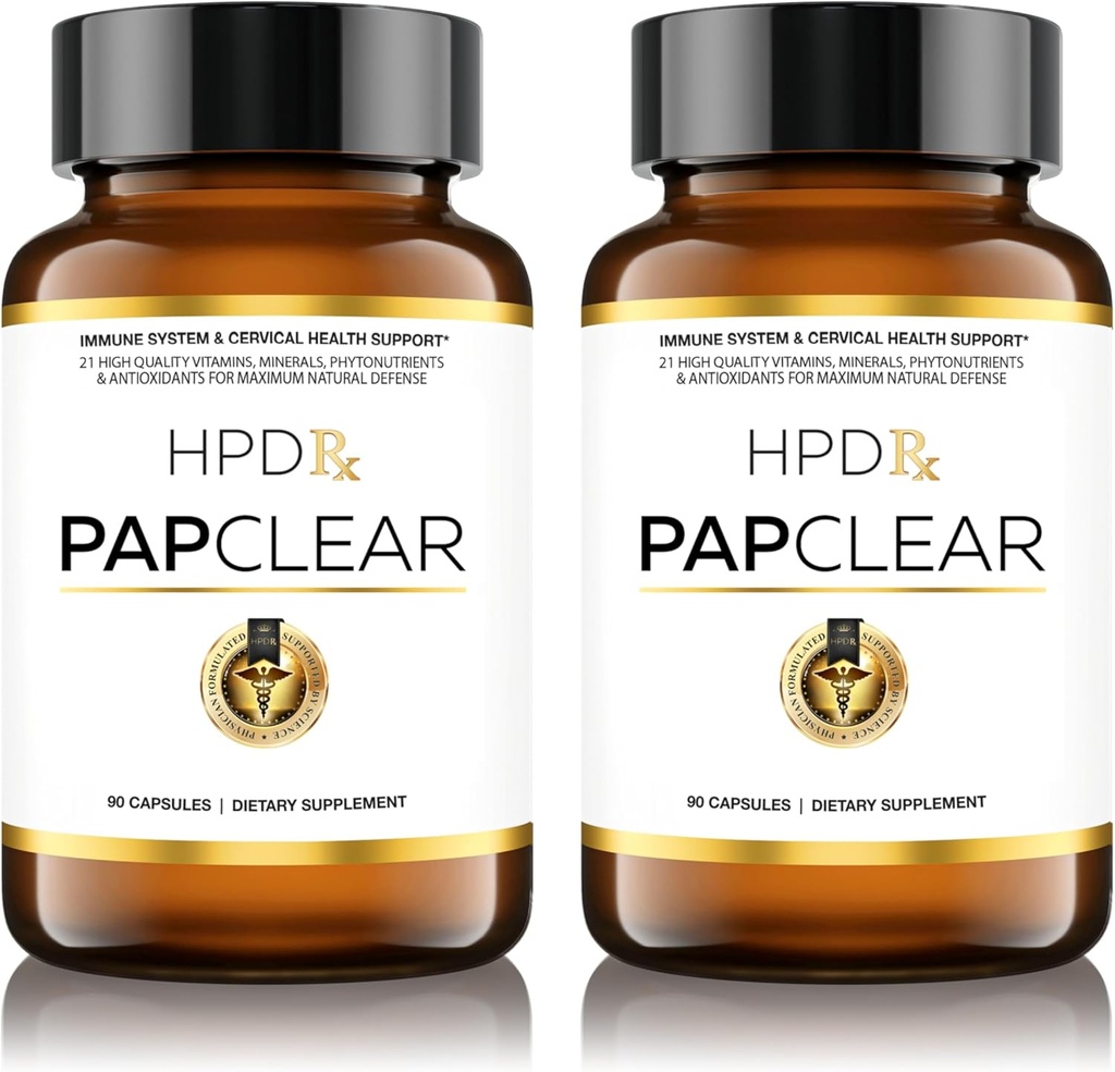 PAPCLEAR Physician formulated (Todo o Suplemento Natural Imune Supplement) Advanced Powerful Immunity Booster (Avançada) 21 Vitaminas e Nutrientes com Cogumelo Orgânico Shiitake & Licopeno (Lycopene) 90 Cápsulas