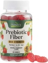 Gummies de fibra para adultos, suplemento diário de fibra de goma 4g, suporte digestivo de Gummy Prebiótico - Mastigação de fibra solúvel baseada em plantas, Prebióticos suporta regularidade e digestão não-GMO - 60 chicletes