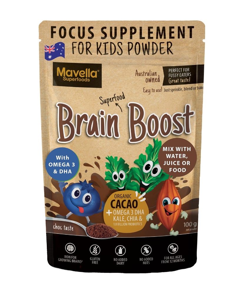 Focus Supplement for Kids Brain Boost - Omega-3 DHA Flaxseed Natural Focus & Attention Supplement for Kids with Atenção Challenge Support Kids Focus Vitaminas 3.52oz (100g)