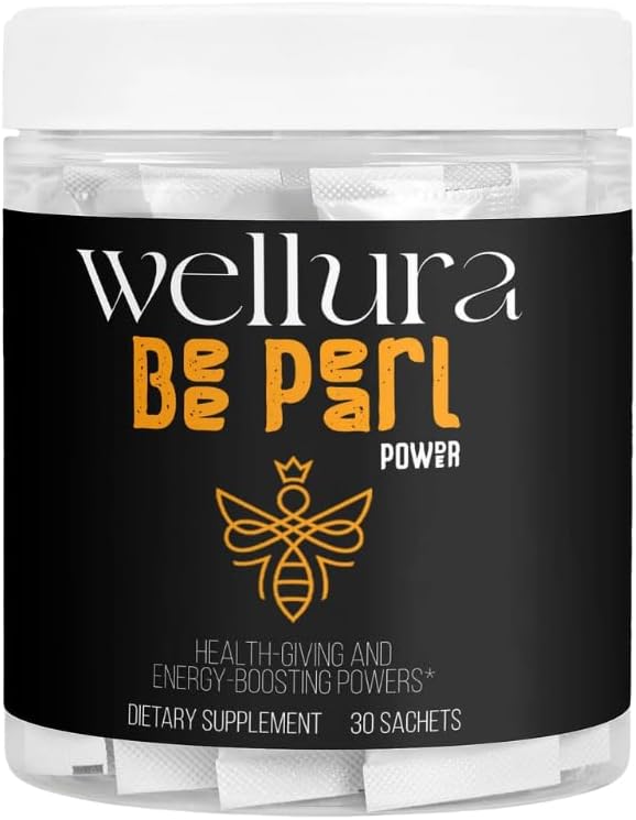 Bee Pearl Powder Supplement, Bee Bread, Royal Jelly, Própolis, 30 saquetas