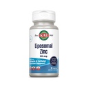 KAL Zinco lipossomal 30mg, Função celular e Imune Suporte Suplemento, Suplementos de zinco de absorção melhorada, Vegan, Gluten Free, Soy Free, 30 Servings, 30 VegCaps