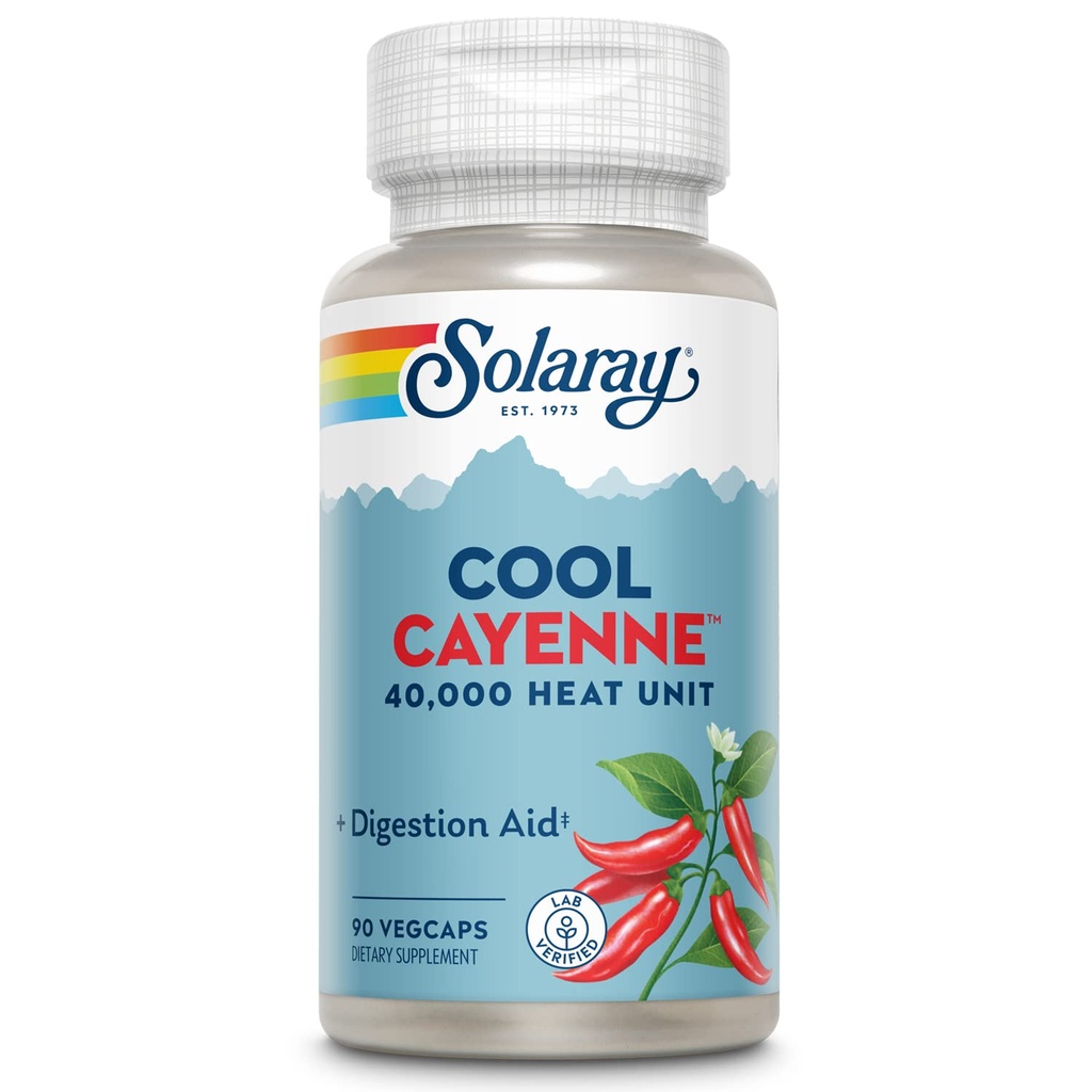 Solaray Cool Cayenne, 90 Cápsulas