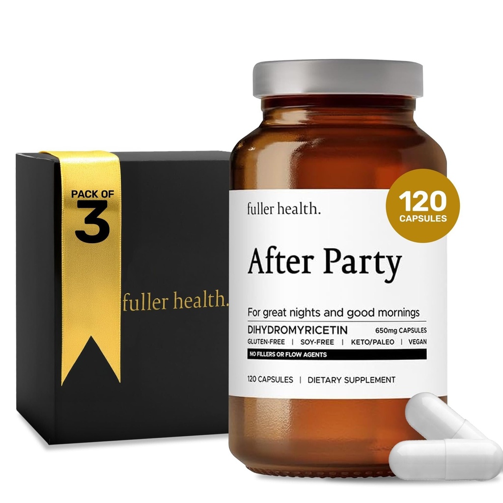Fuller Health After Party DHM Dihydromyricetin Supplement (Suporta o Fígado, Metabolismo, Níveis de Energia, Assistência Pós-Celebração)
