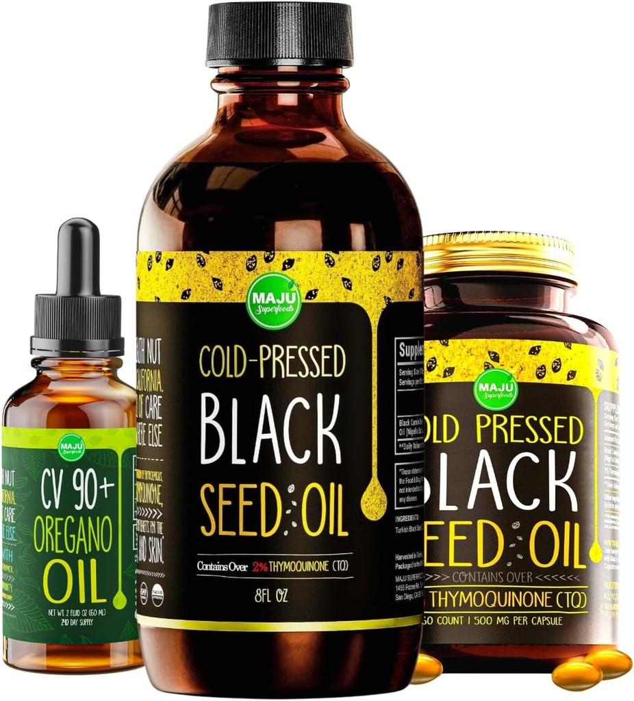 Superalimentos Maju Black Seed Oil e Orégano Bundle