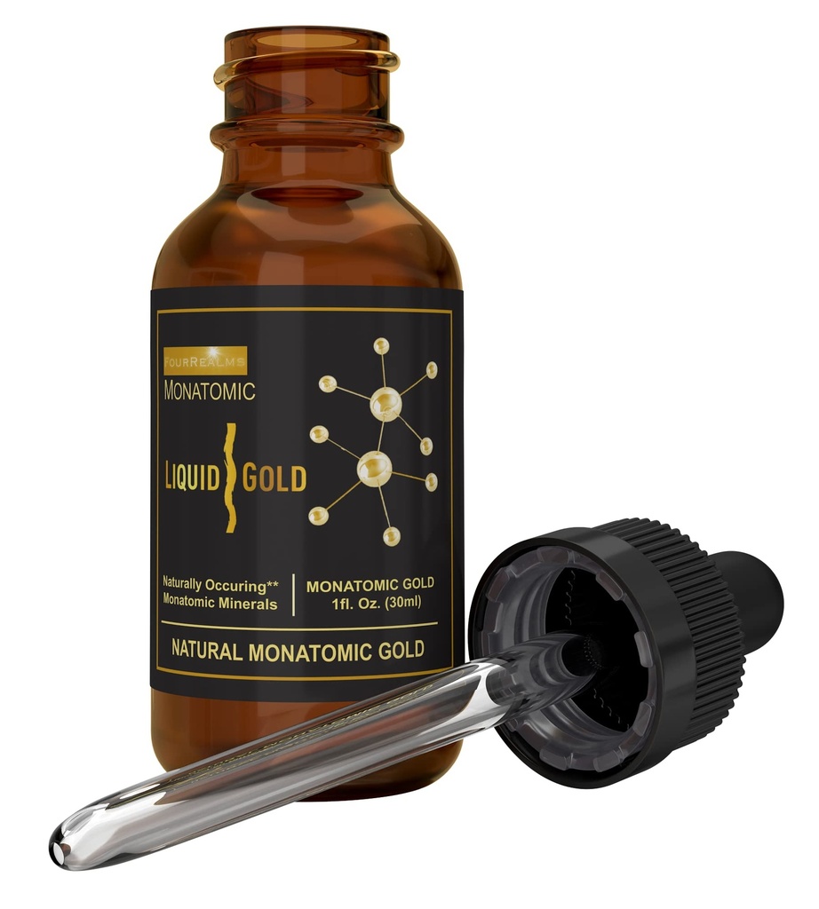 Ormus Ouro Monoatômico Rico em Minerais de M-Estado Puro e Ouro Pó Branco - Pure 24k Gold -Trace Solução Mineral 1 oz