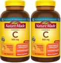 Natureza Mastigável Vitamina C 500 mg, Suplemento dietético de vitamina C para suporte imunológico, 150 comprimidos, 150 dias de fornecimento (Pacote de 2)