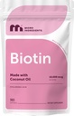 Micro Ingredientes Biotin 10.000 mcg com ácido hialurônico 25 mg por serviço , feito com óleo de coco , 365 Softgels , 1 por dia , um ano de fornecimento , não-GMO e sem glúten
