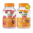 Zinco vivo 25mg Crianças + Vitamina C Crianças, Gummies Bundle - Grande degustação, Suplemento Vitamina, Gluten Free, GMO livre, chiclete mastigável