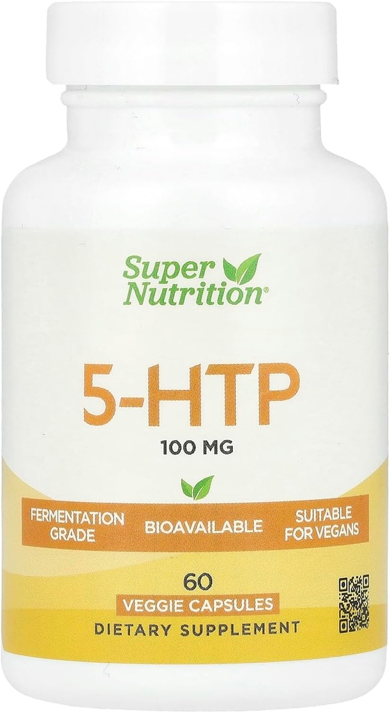 SuperNutrition 5-HTP, 100 mg, 60 Cápsulas Veggie