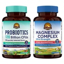 Vitalitown Probiótico + Pacote de Magnésio (Pacote de 2) Probióticos 120 Bilhões (Item 1) e 6- em-1 Complexo de Magnésio (Item 2) . .