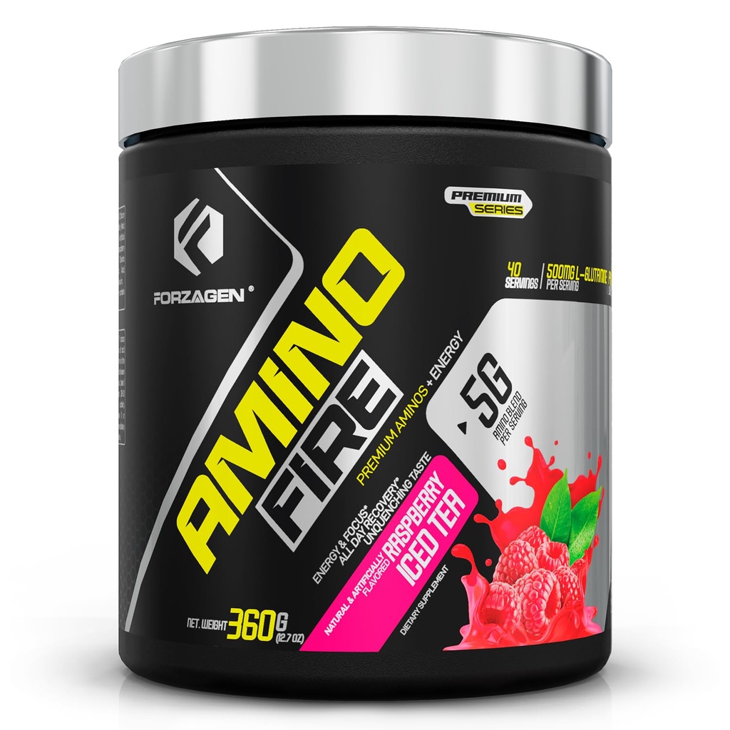 Forzagen Amino Incêndio em pó essencial de energia Amino para pré-treino BCAA Energia Boost & Restrição Muscle Drink Mix, Melhorar o foco e concentração, Suplemento dietético