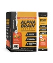 ONNIT Alpha Brain Instant Peach Flavor - Nootropic Brain Booster Memory Supplement - for Focus, Energy & Clarity - Alpha GPC Choline, Cats Claw, L-Theanina, Bacopa - 30ct