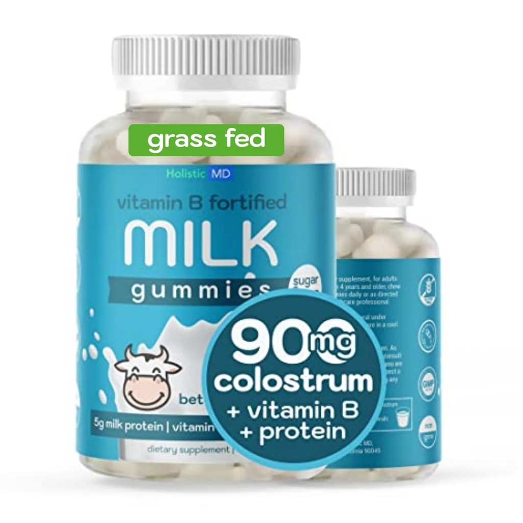 Colostrum Gummies para Crianças Adultos Idosos □ Colostrum Milk Protein Gummies with Vitamina B Complex