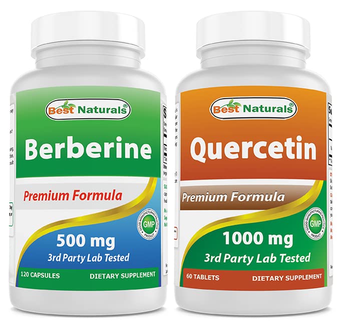 Melhores naturais Berberine 500m & Quercetin 1000 mg