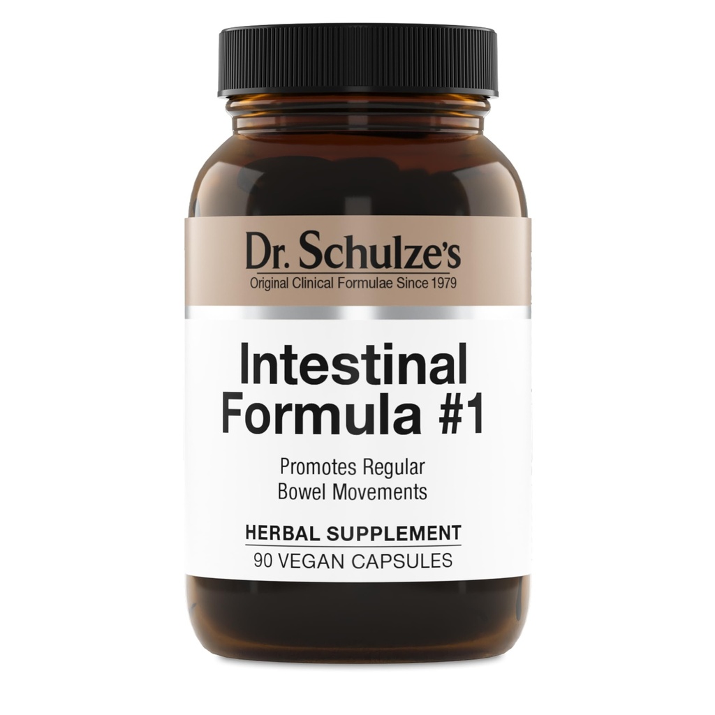 Dr. Schulze's Intestinal Formula #1 Colon Bowel Cleanse Laxative Cápsulas, 90 Count (90 Cápsulas) - Embalagem May Vary