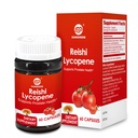 Suplemento de Lycopeno 100mg, Extrato de tomate natural com Cogumelo Reishi 200mg, Cápsula de cogumelos para saúde imunitária, Sem glúten, Não-GMO, Vegan, 60 Cápsulas de liberação rápida