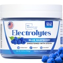 Zero Açúcar - Azul Framboesa Eletrólitos Pó - Refrigerante Hidratação - Cafeína Energia Livre - Todos os Ingredientes Naturais - Vegan, Keto e Paleo - Açúcar Free Electrolyte Pó Drink Mix - 37 Servings