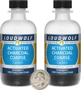 Carvão Ativado / 4 Onças em 2 Garrafas / 100% Pure Food Grade/Grânulos