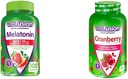 Vitafusion Melatonina 10mg Gummies 50 Dia Fornecimento e Gummies Cranberry para Mulheres 60 Contagem