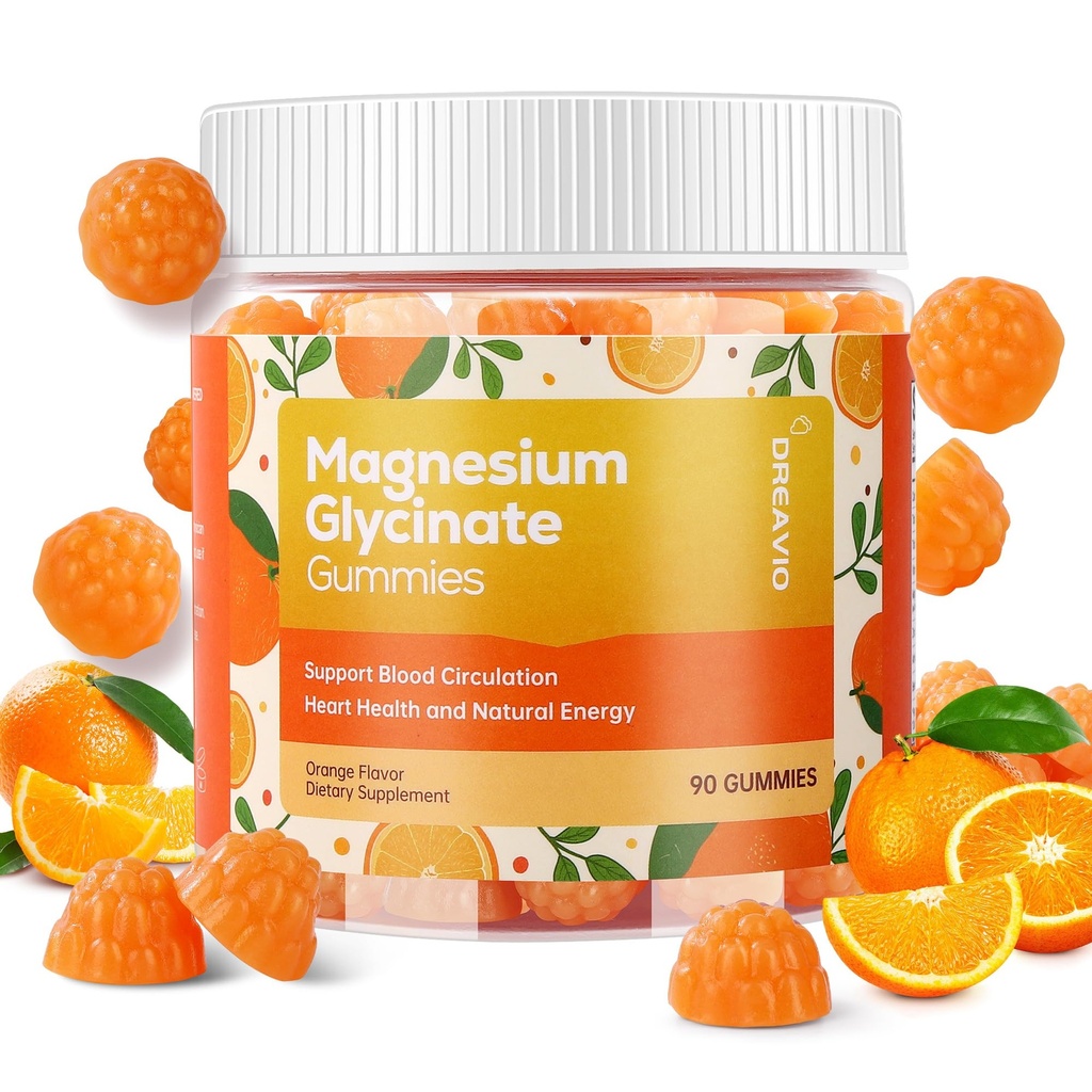 90 Count Magnesium Glycinate Gummies 400mg w/Ashwagandha Supplement - Supplement de Magnesium Glycinate de Zinco Grátis Ashwagandha Gummies para Adultos