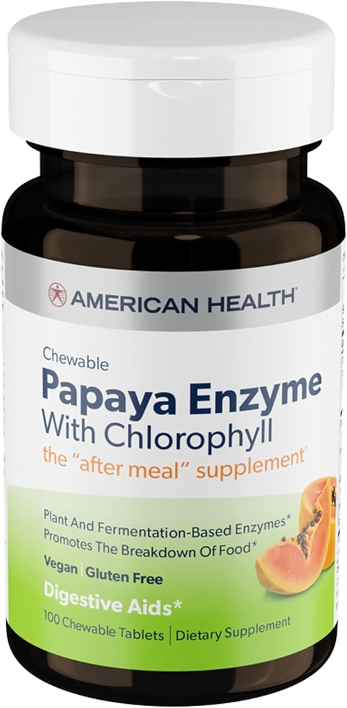 Papaya Enzima p/Clorophyll Comprimidos Mastigáveis^