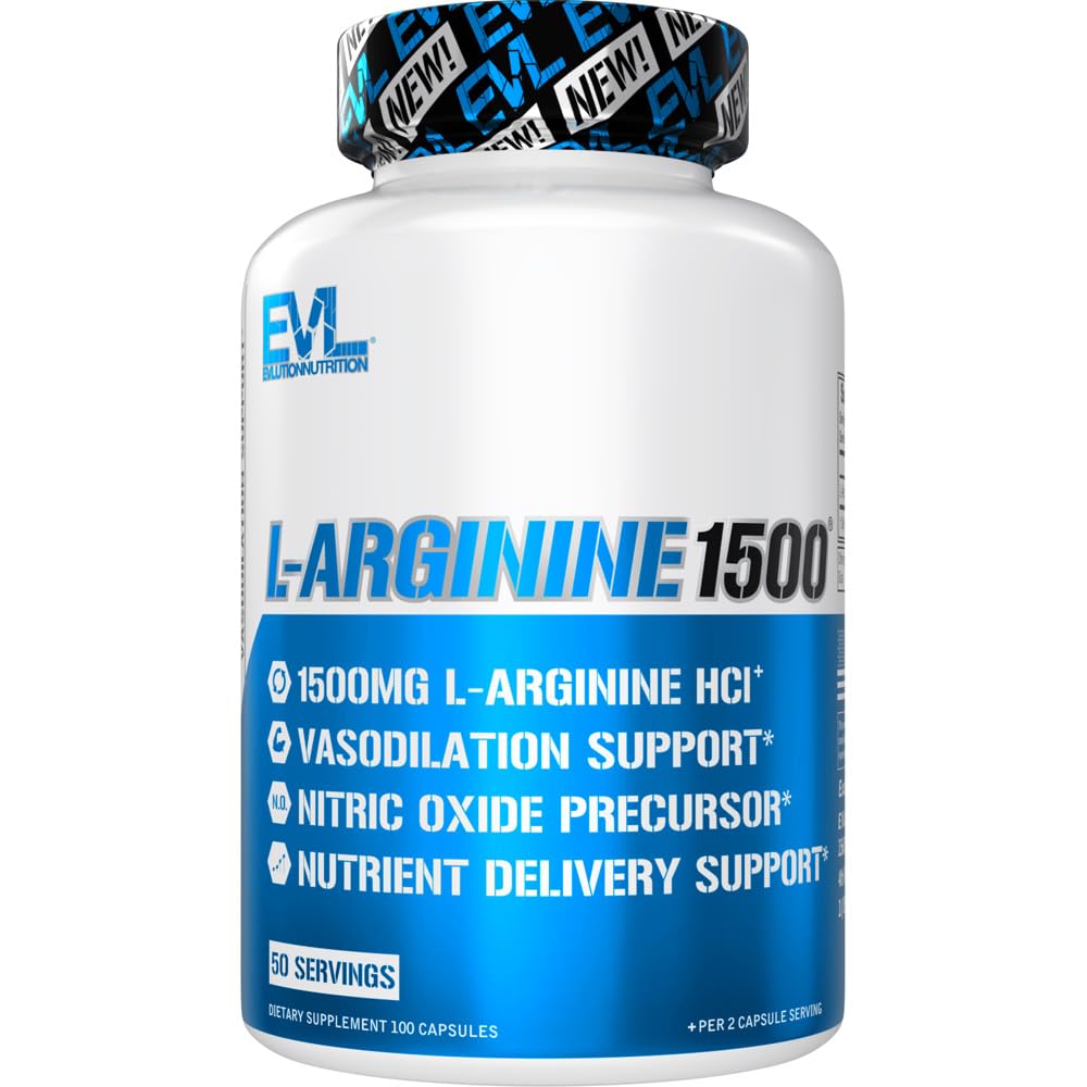 Nutrição por evluição Suplemento L-Arginina de óxido nítrico - Suplemento de óxido nítrico de alta potência com 1500mg de L Arginina HCL para bombas melhoradas Crescimento muscular de energia e Vascularidade NO Booster