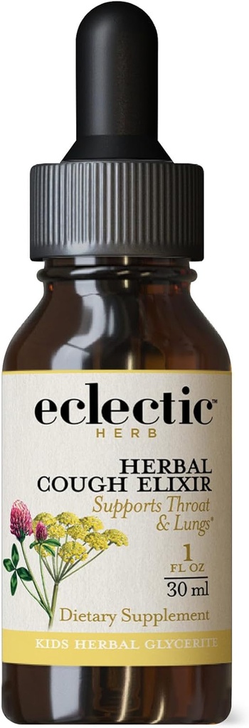 Instituto Eclético Crianças, Elixir de Tosse de Ervas, Black Cherry Flavored (Sem OGM, sem glúten)