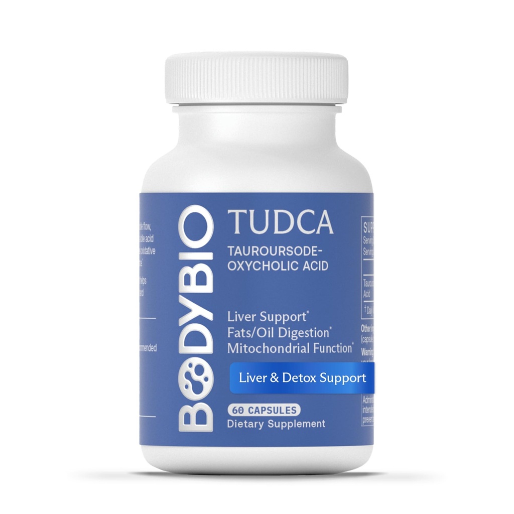 BodyBio TUDCA - Puro Tauroursodeoxicólica Ácido Suplemento - Suporte Fluxo Bile, Metabolismo de Gordura e Detox Fígado