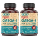 DEVA Vegan Omega-3 DHA-EPA, de Micro Algas, Lançamento atrasado, 90 Cápsulas Vegan (Pacote de 2)