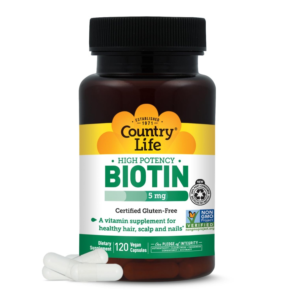 País Vida País Vida Biotina 5 mg Vegicaps, 120 Count