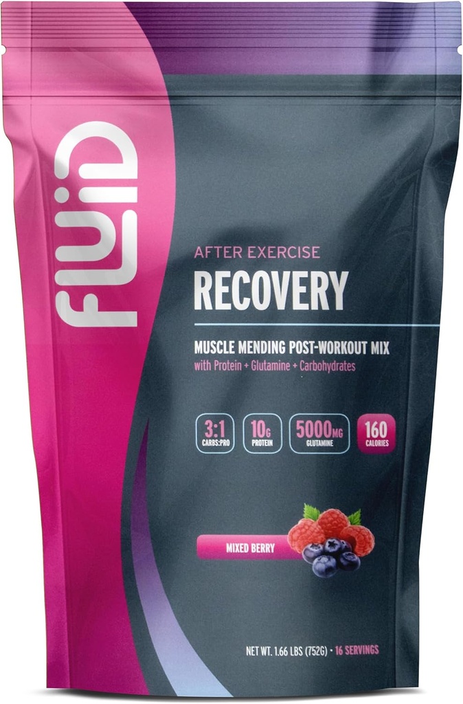 Mistura de bebida pós-treino de recuperação de líquidos - Whey Isolate Protein, L-Glutamina, carboidratos, todos os ingredientes naturais, sem glúten, sem lactose (cereja misturada)