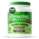 Amazing Grass Greens Superfood Antioxidant: Greens Powder com espirulina orgânica, Beet Root Powder, Elderberry & Probióticos, Sweet Berry, 100 Servings (Packaging May Vary)
