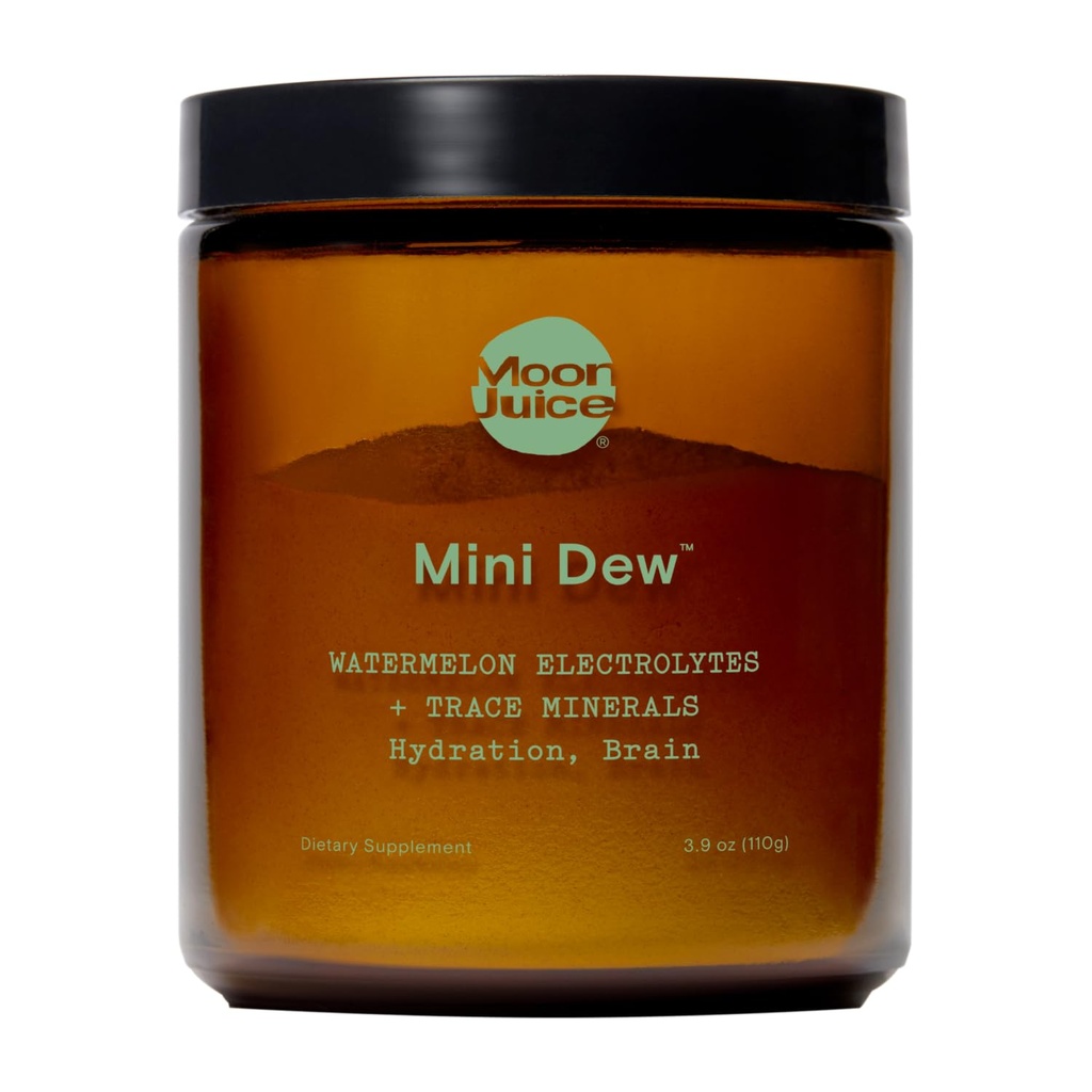 Suco de Lua Mini eletrólitos de orvalho em pó - Sugar Free Minerals & Electrolyte Hydration Pow para hidratação instantânea e suporte do cérebro - magnésio, cálcio, potássio, sal rosa, melancia, 30 Servings