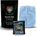 Kava Powder and Strainer Bundle® Premium Vanuatu Kava Root Powder (16 onças) para calma e relaxamento com 100 micron Fine Mesh Strainer Bag para preparação suave Kava