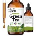 Wild & Organic Green Tea Extract Liquid Drops - Antioxidante-Rich Green Tea Supplement - 2-Month Supply - Vegan, Sugar & Alcohol-Free Camellia Sinensis Tintura - 4 fl oz