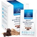 Equilife Apoio Nutricional Diário, Substituição de Refeição Multivitamínica Tudo em Uma, Puro sabor de chocolate, 15G proteína vegetal, Suporta Bem-Estar Geral Incluindo Energia, Digestão, & Pele, 14 pacotes