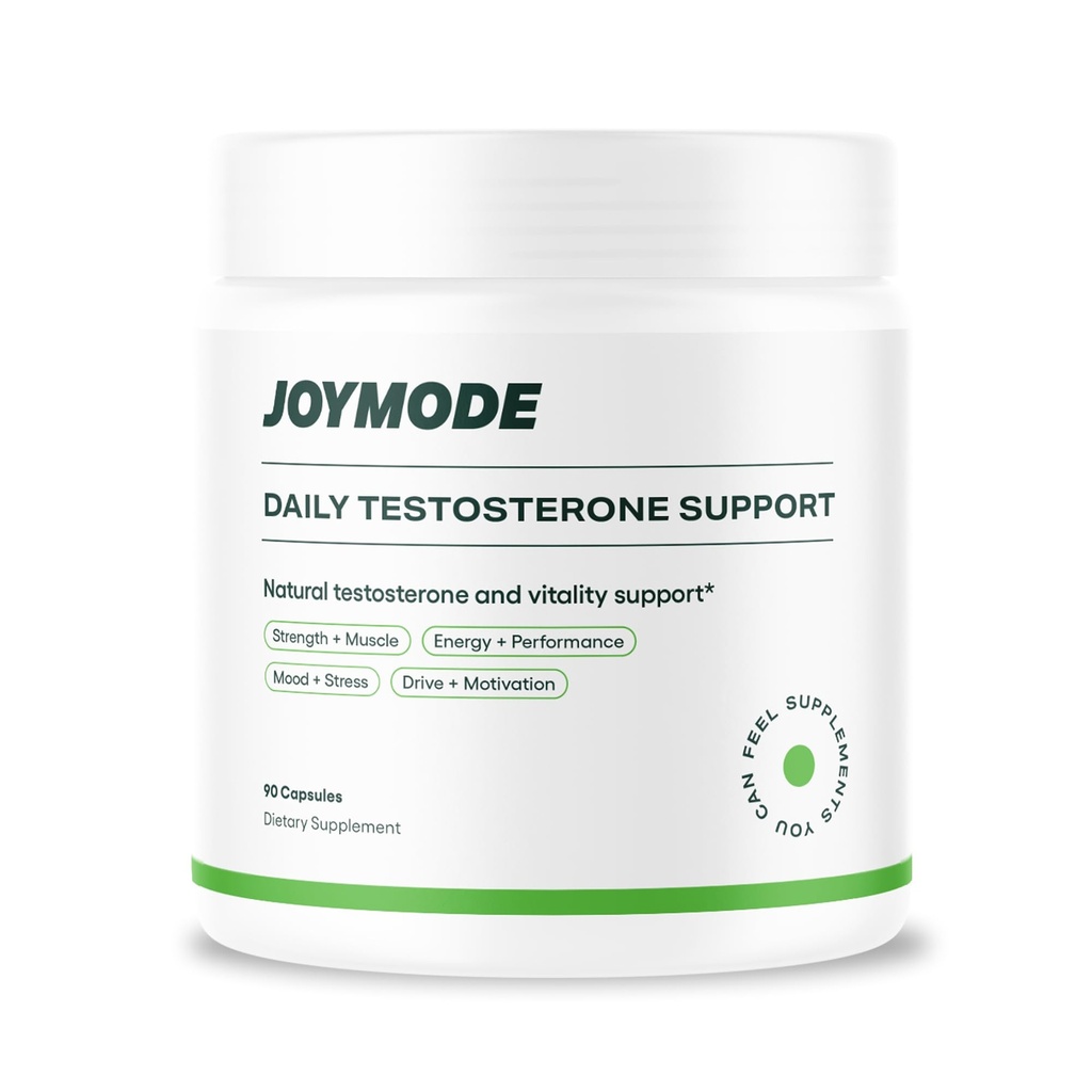 Complexo de suporte de testosterona JOYMODE (180ct) - Suplemento natural para homens w/Ashwagandha, DIM, Magnésio, Zinco & Boron - Pacote de 2