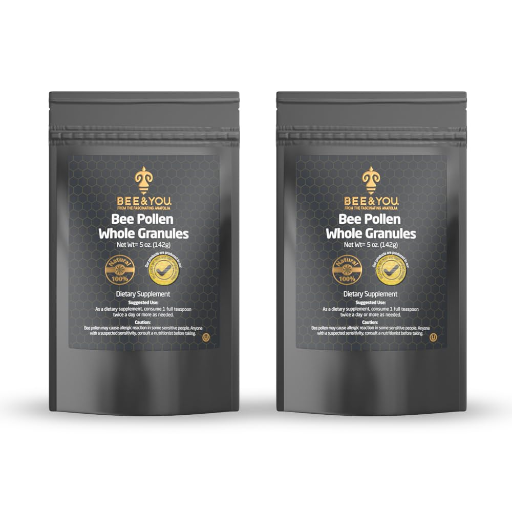 Bee and You - 100% Natural & Raw Bee Pollen Granules, Bee Supplement, Natural Superfood, Amino Acids, Antioxidantes, Enzimas, Vitamina B, Paleo, Keto, Gluten Free, Adultos