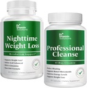DR VITAMIN SOLUTIONS Queimador de gordura durante a noite e 15 dias de limpeza para Bloating & Weight Loss, Bundle, 90 Caps