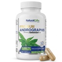 Natural Cure Labs Premium Andrographis Paniculata Extract 1.200mg com 100mg Andrographolides Vegan Cápsulas para Imune & Suporte Digestivo, Não-GMO, Sem glúten, Suplemento dietético de ervas